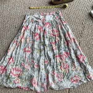 Floral knee length skirt